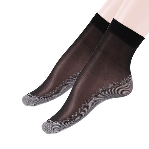 Short stockings velvet steel stockings summer thin socks women's skin color breathable cotton bottom stockings mid-calf women's socks wholesale