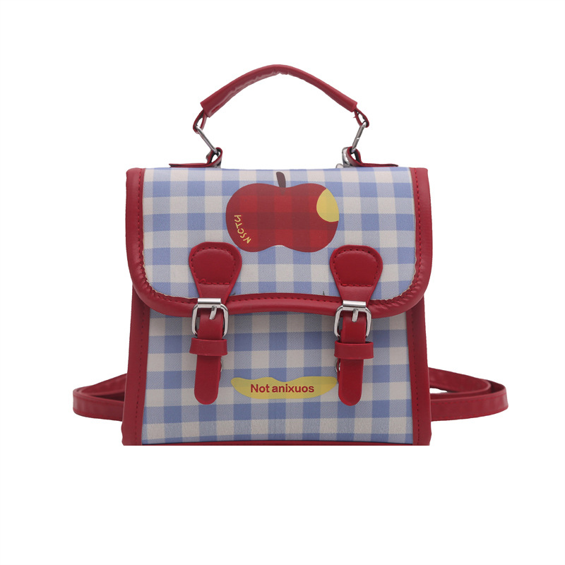Placa fresca manzana coreana ins mochila de hombro de mujeres otoño invierno estilo de escuela universal mochila de niñas