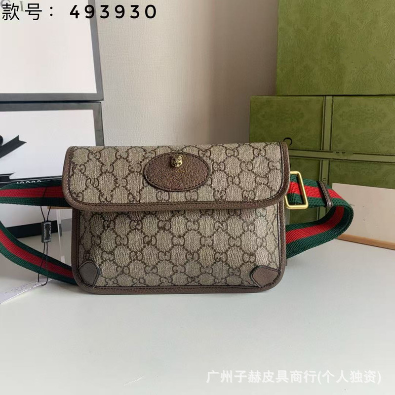 外国貿易双G家の新型ファッション老花虎頭胸包四ボタンウエストバッグ男女通用真皮シングル肩斜め女性|undefined