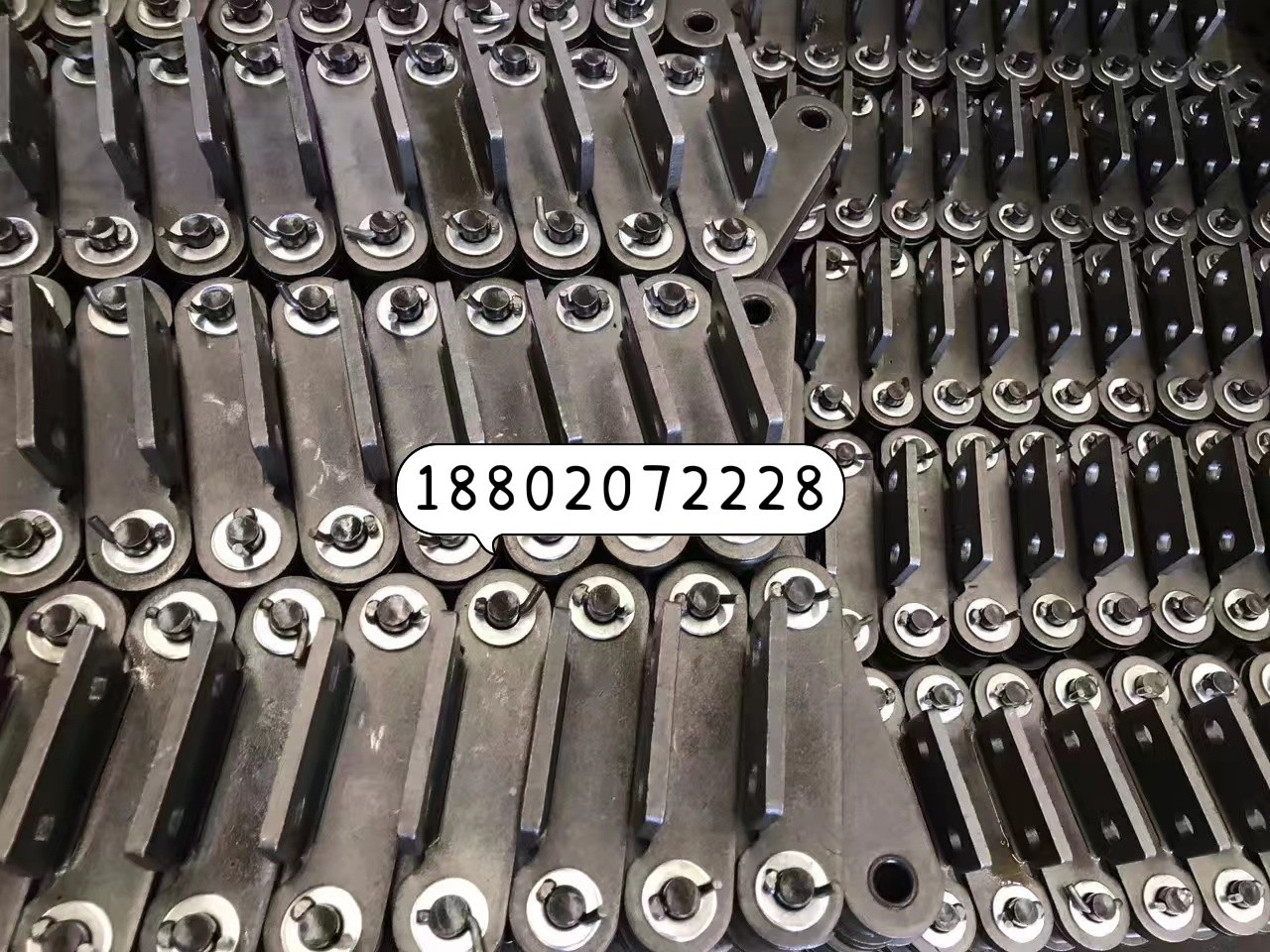 双节距P100大弯板带耳朵链条链板线链条输送链120P160P150P125