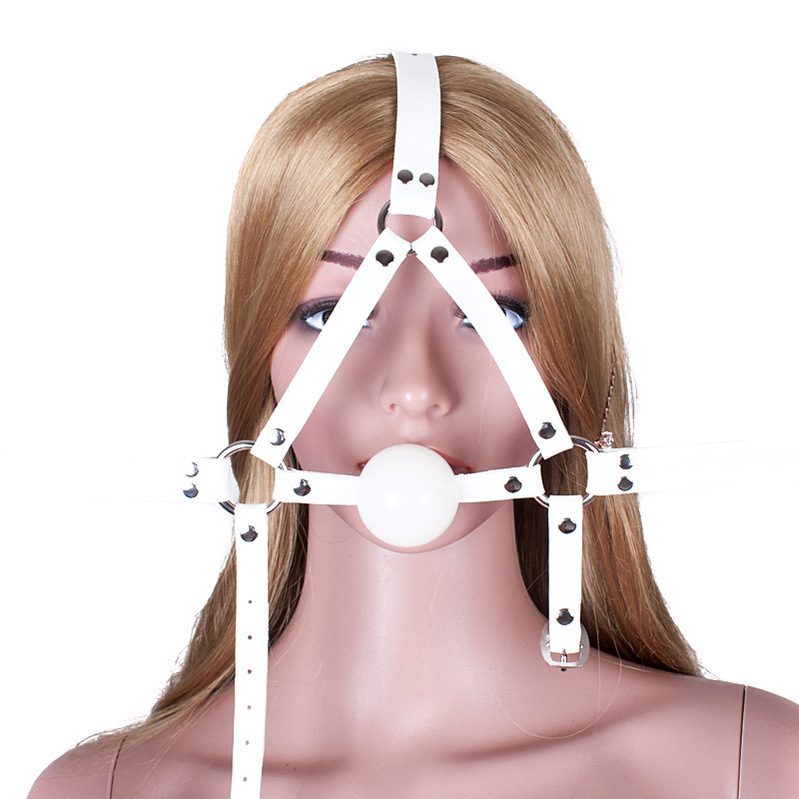 Adult sex toys male and female gag white horse type silicone mouth ball mouth plug soft glue mouth cup mouth Adult sex toys male and female gag white horse type silicone mouth ball mouth plug soft glue mouth cup mouth