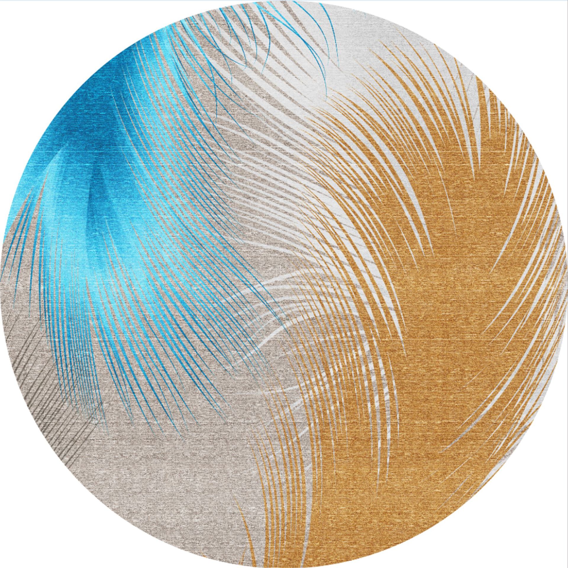 印花圆形地毯,客厅地毯,简约地毯