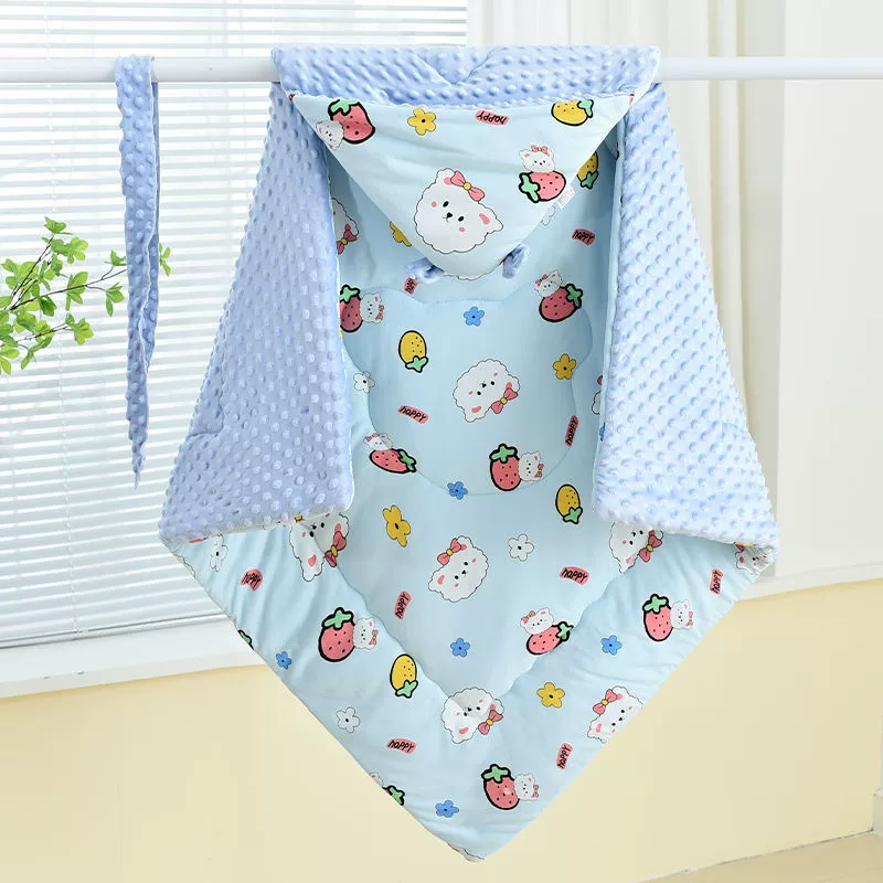 Cotton children's winter warm duvet for new born to go out