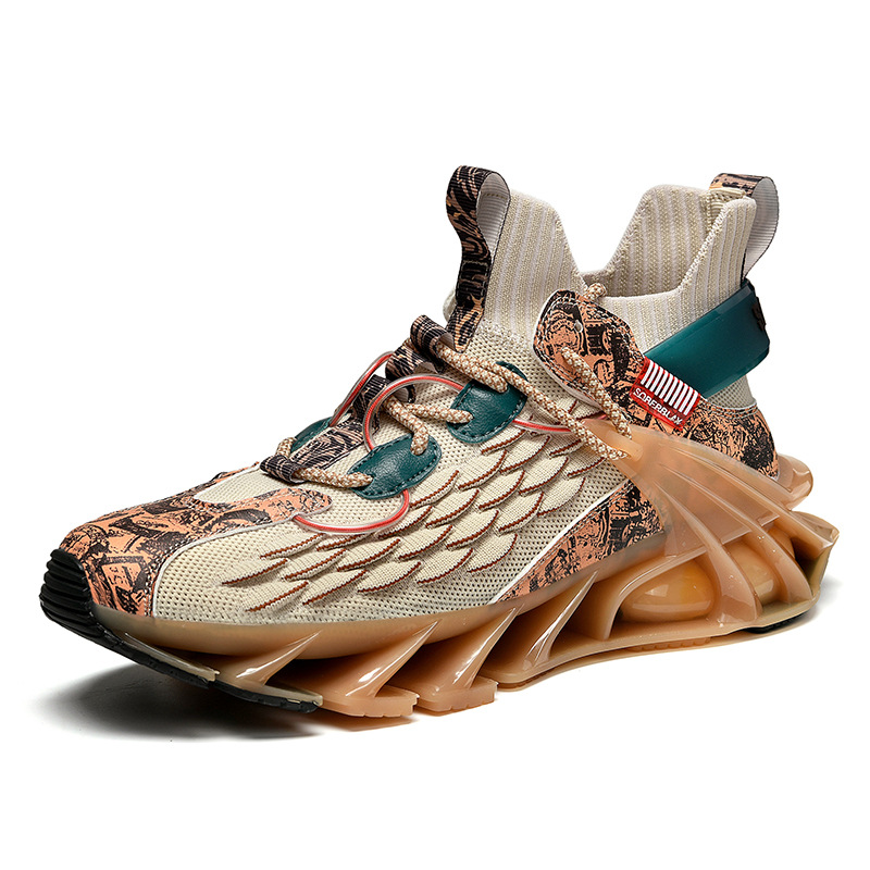 Men's Spring Autumn 2024 new fly woven mesh casual running sports with shock absorption and wear resistance, summer_voghion.com