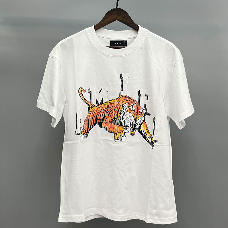 Amiriアメリカ潮牌高街男女カップル同項ゆるい半袖tシャツ夏薄い丸襟半袖|undefined