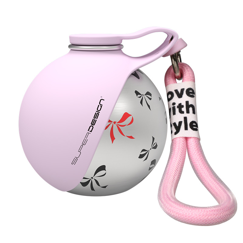 Transfronterizos mayorista mascotas tazas de acero inoxidable para perros artículos para perros gatos beber hervidor de agua al aire libre pasear perro plegable integrado