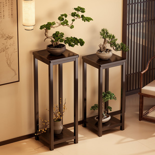 Living Room Antique Chinese Flower Rack Storage Rack Balcony Bamboo Multi-Layer Floor-Standing Household Flower Table Pothos Flower Pot Shelf