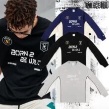 重磅拼接肩袖卫衣春秋潮牌高级感痞帅美式冰球服撞色圆领上衣