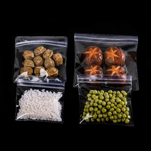 PVC jewelry bag, double-sided transparent 48-thread sealed bag, thickened bracelet, necklace, earring storage self-sealing bag