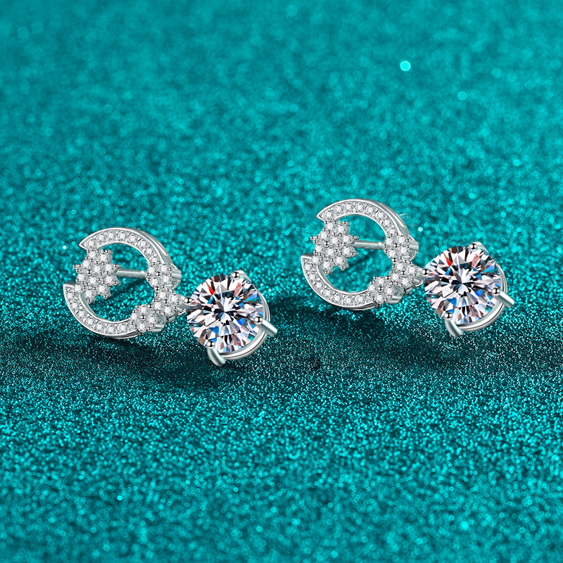 D-farbe Moissanit Creolen Aus Sterling Silber Für Damen_voghion.com