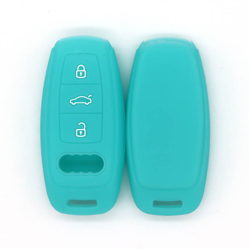 Suitable for Audi new key case A6L imported A7A8 car remote control key silicone protective cover e-commerce manufacturer