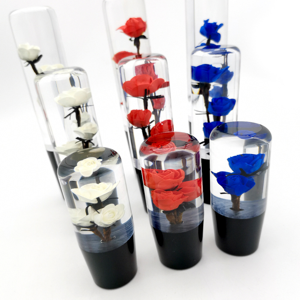 10/15/20CM Acrylic Crystal Rose Car Gear Shift Knob
