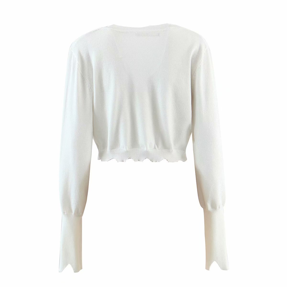 asymmetrical solid color sweater  NSAM31758