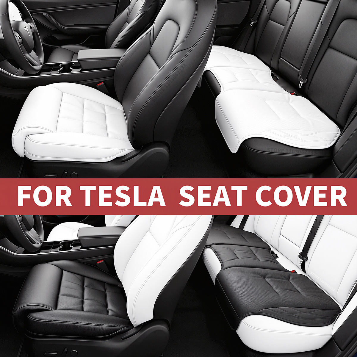 适用于特斯拉焕新modely坐垫model3座椅套坐垫套加长腿托座套脚托
