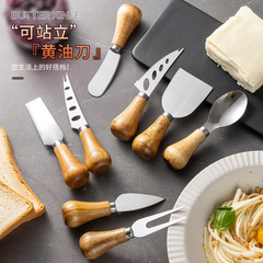 アカシアの木のチーズの刀のバターの刀のミニは縦にパンのトーストのチーズを塗ることができます。