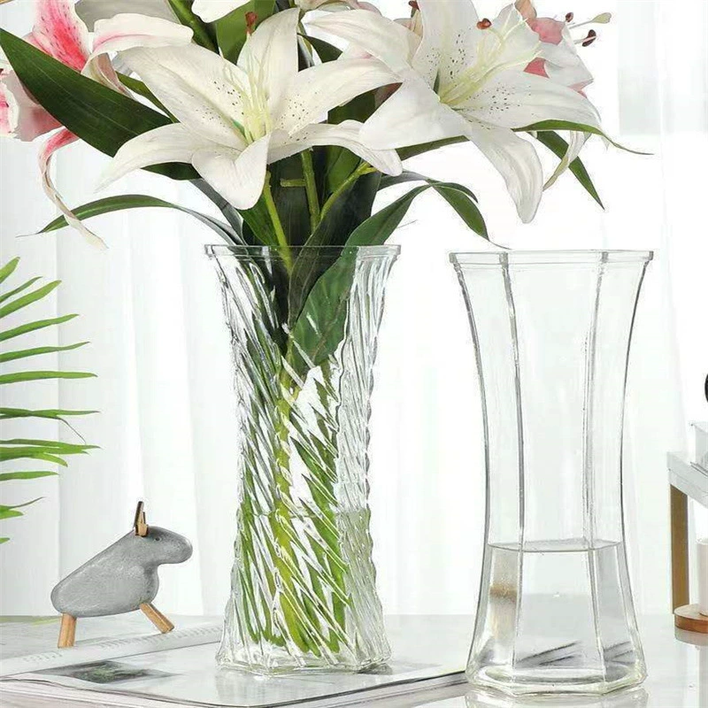 Стеклянная ваза прозрачная вода насыщенная бамбуковая Лилия ваза украшение Гостиная Цветочная композиция сушеные цветы Скандинавская Бытовая бутылка для воды