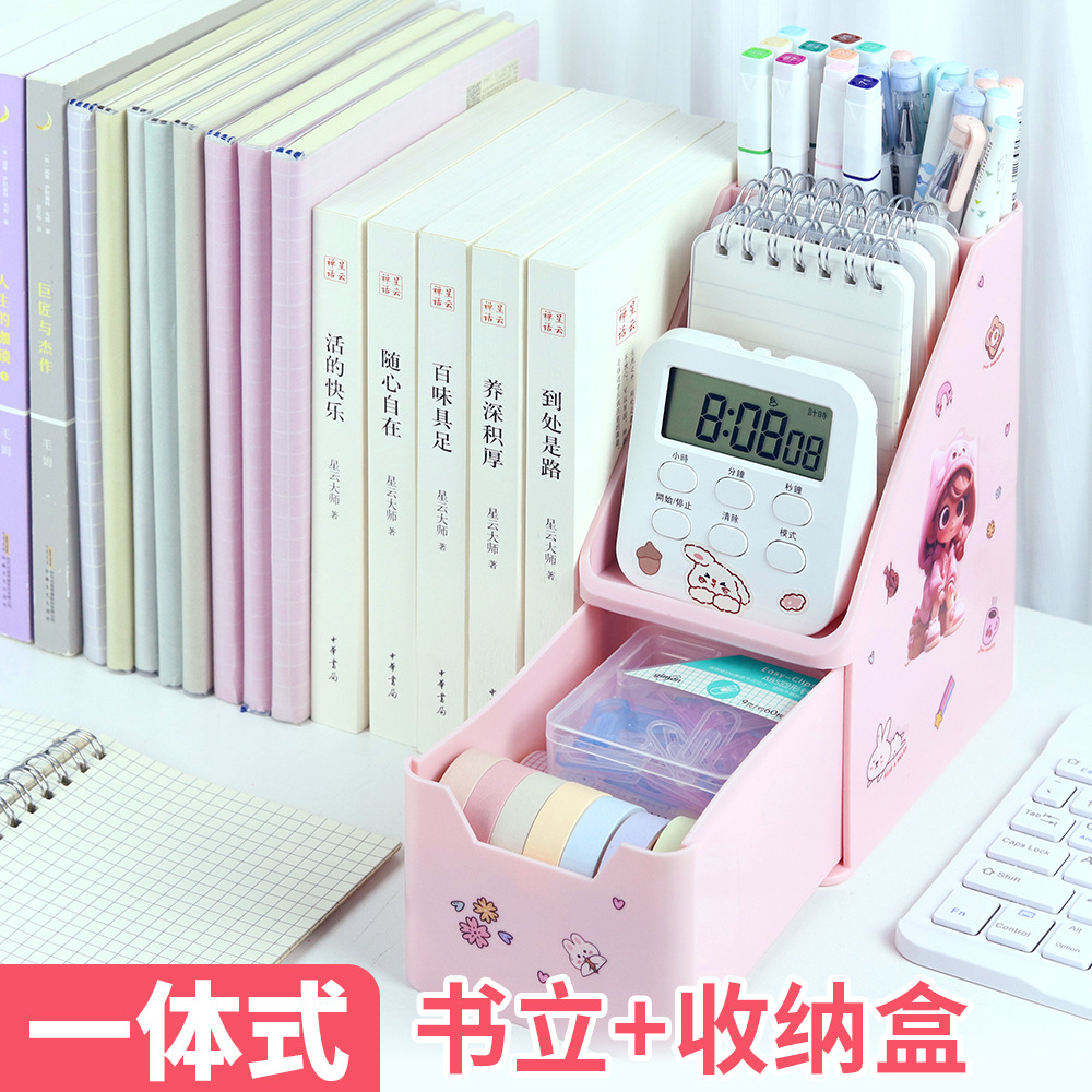 Estante de pie retráctil para libros Estante de escritorio grande para estudiantes