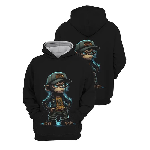 2025 Spring and Autumn Hooded Sweatshirt 3D Digital Printing Series Men's Casual Hooded Sweatshirt