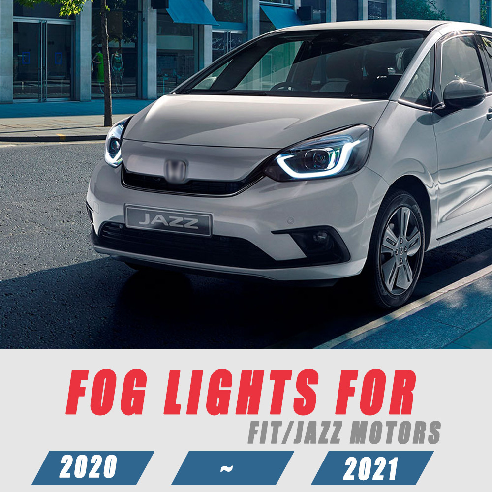 Aplicable a Honda 20 / 21 nuevo conjunto de lámpara de niebla delantera LED Fit, lámpara de barra delantera de lámpara diurna Fit en el extranjero