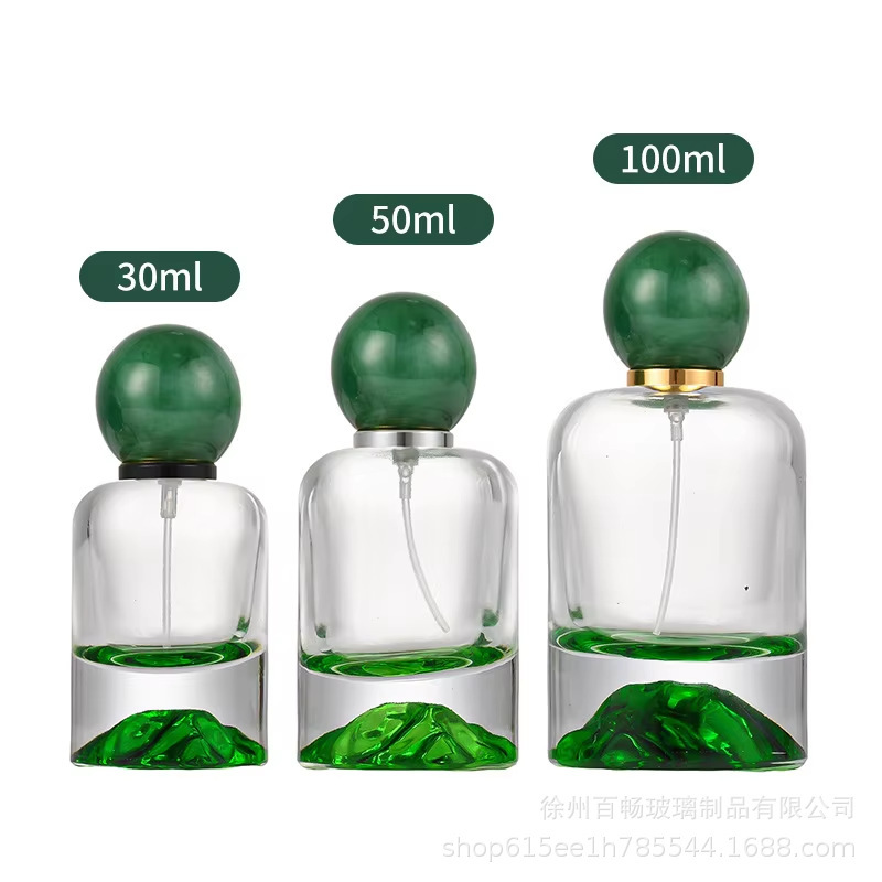 高档香水瓶马卡龙彩色香水分装瓶30ml渐变色火山底香水喷雾玻璃瓶|undefined