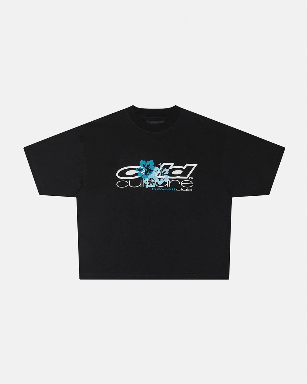 Cold Culture Hawaii Club T-shirt Hibiscus Logo Black