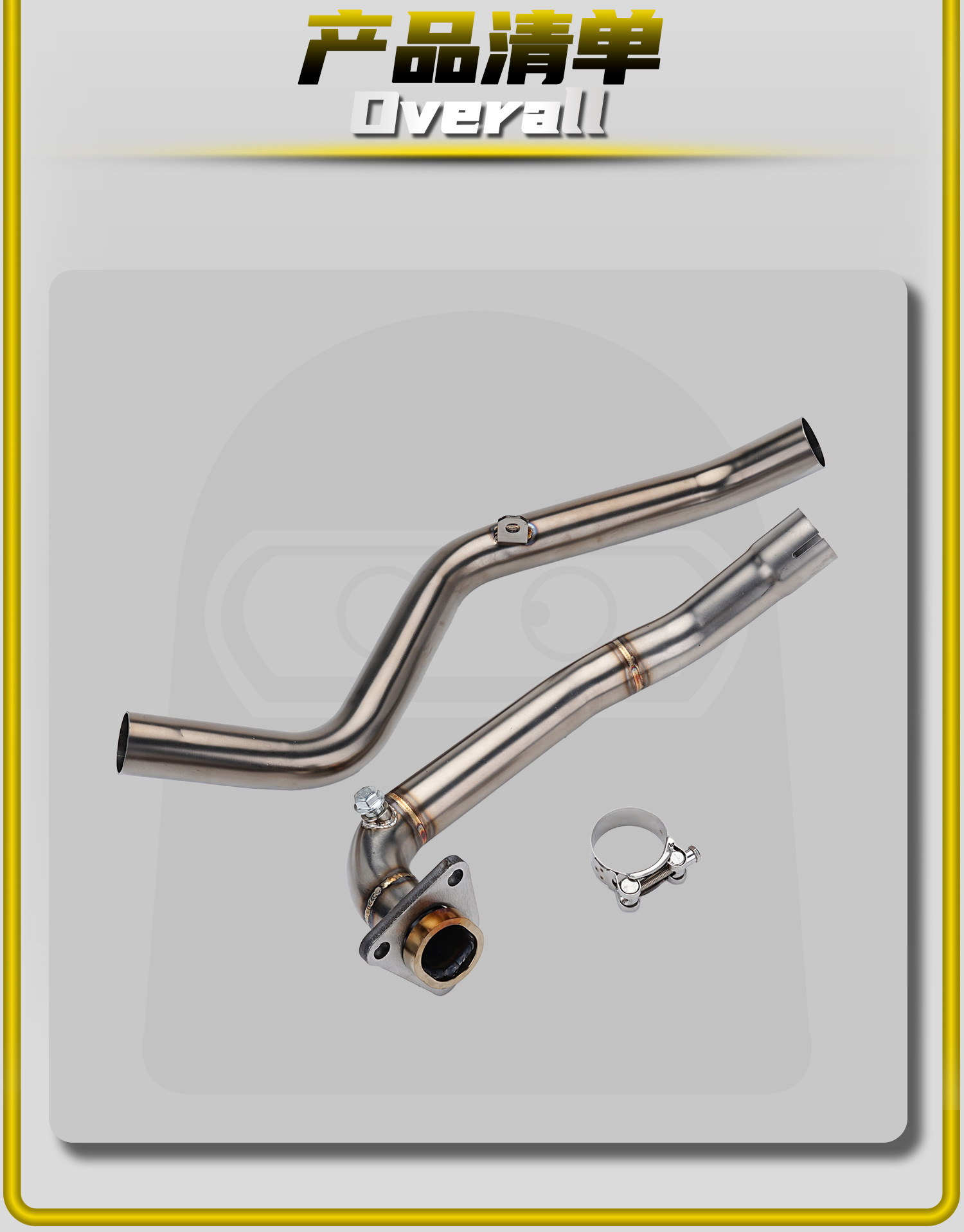 Honda X-Adv750 17-24 Model Motorcycle Modified Exhaust Pipe Connected to the Original Stainless Steel Front Section with Non-Destructive Installation