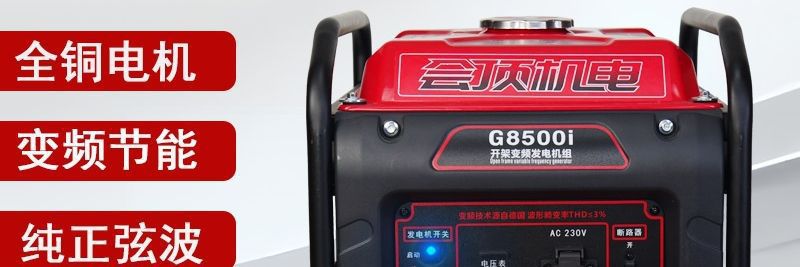 Variable frequency low-noise small gasoline generator 220V for home use, outdoor construction, portable, silent, electric start
