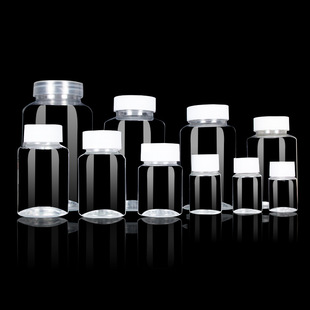 Packaging Solid Liquid Dispensing Bottle 30 50 80 100/300ml Wholesale Large Mouth Transparent Plastic Bottle