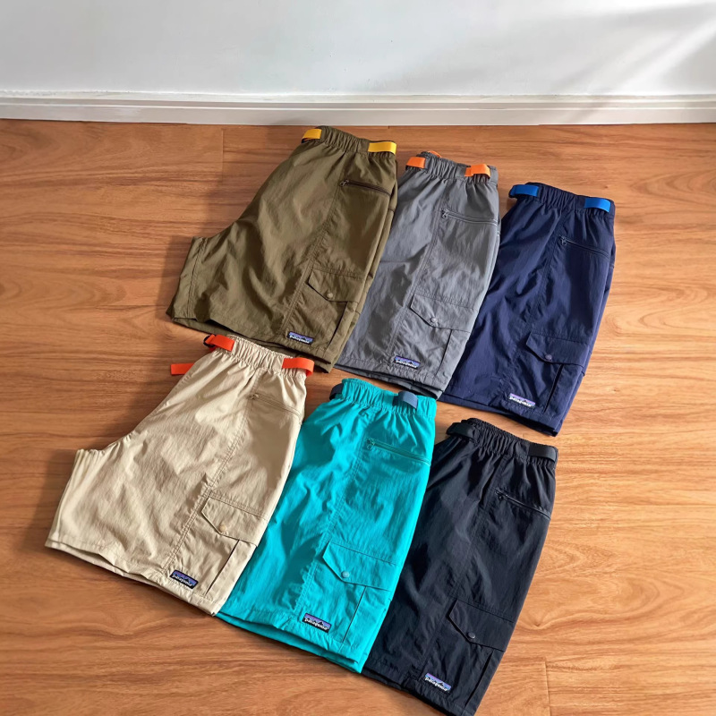 Patagonia Outdoor Multi-Pocket Nylon Workwear Color-Block Loose Waterproof Shorts Patagonia Outdoor Multi-Pocket Nylon Workwear Color-Block Loose Waterproof Shorts