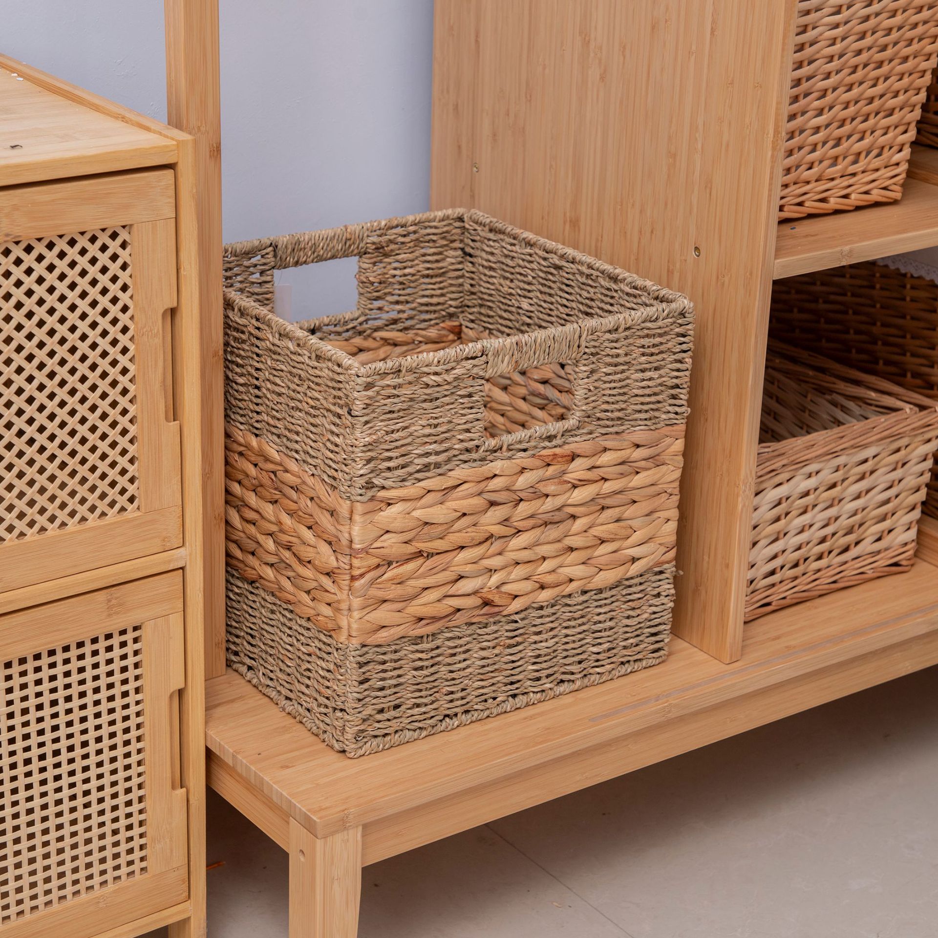 葫芦草编脏衣篮家用手工编织收纳筐卫生间洗衣篮可折叠杂物收纳篮