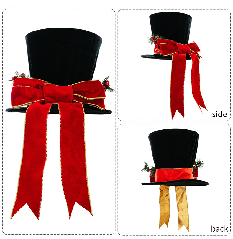 Weihnachtsdekoration Weihnachten Zylinder Bogen Baum Top Stern Urlaub Atmosphäre Weihnachten Baum Anordnung Requisiten_voghion.com