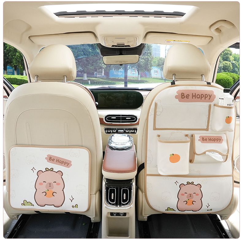 Car Anti-Kick Pad, Rear Seat Back Storage Bag, Kids-Proof Anti-Wear Pad in the Car, Anti-Dirty and Easy-To-Clean Protective Pad