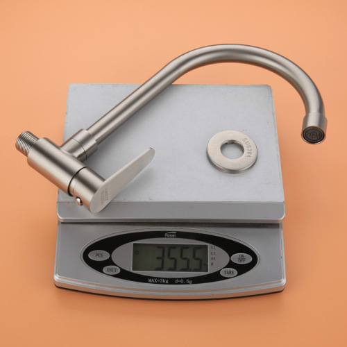 Kitchen wall-mounted faucet single cold 304 stainless steel dishwashing basin laundry pool balcony washbasin sink