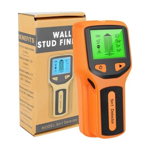 New 5-in-1 Wall Detector Stud Pillar Detector Measuring Instrument Wall Metal Detector Silver