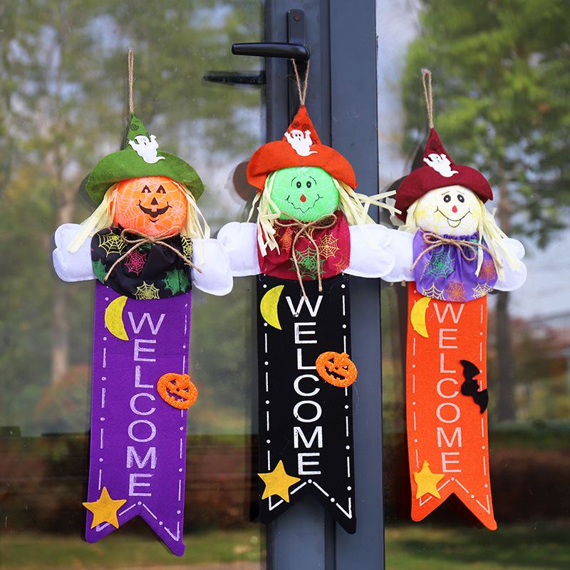 Decoración de Halloween bar interior atmósfera decoración colgante puerta calabaza propensos escenario diseño colgante fantasma lote
