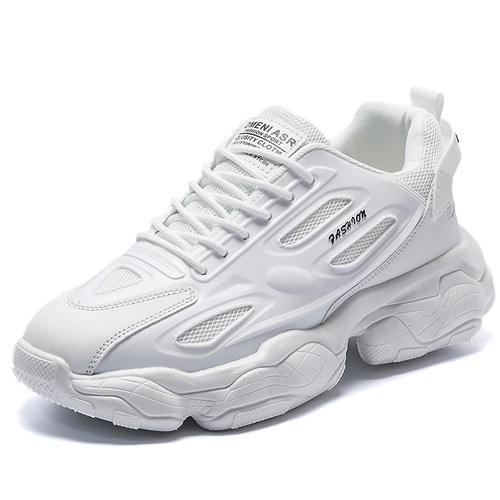 Dad's shoes men's 2024 spring new running sneakers students breathable shoes men's trendy thick-soled casual men's shoes