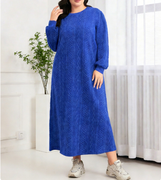 AB312 2023 Eid Al-Fitr Arabic Dubai Embroidered Patch Dress Muslim Party Evening Gown_ecoleips.com