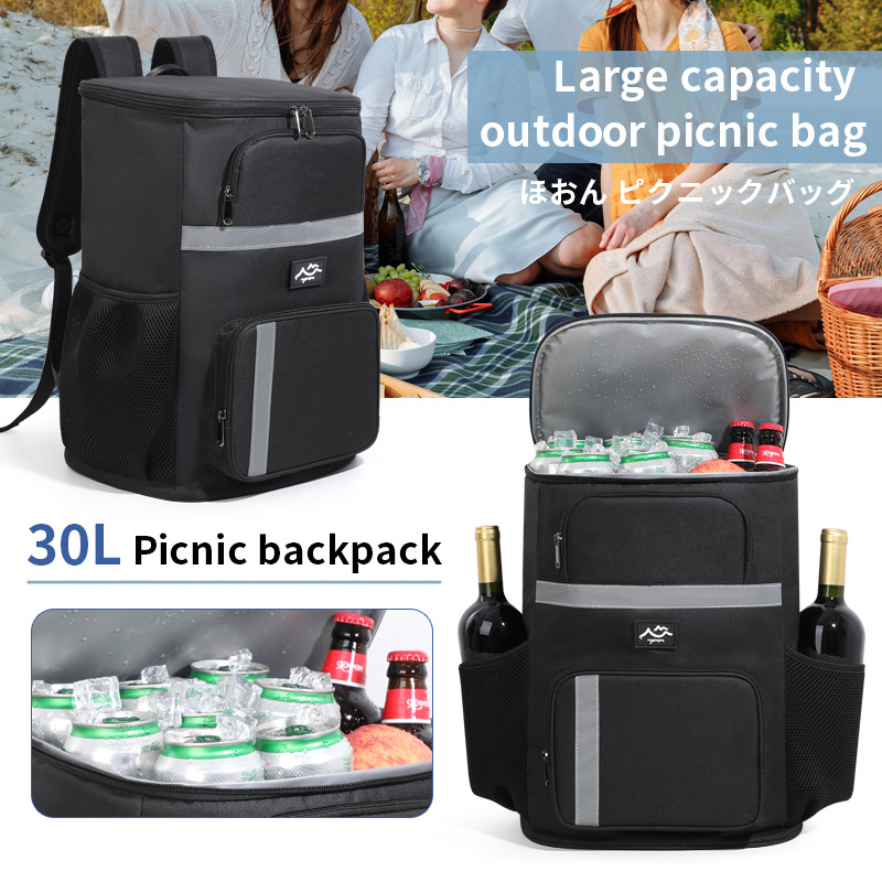 Nuevos productos transfronterizos portátiles mochila de aislamiento térmico al aire libre picnic juegan paquete de alimentos fresco paquete de almuerzo congelado paquete de bento