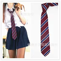 Модный студенческий галстук JK Uniform, винно-красная полосатая Молодежная рубашка, ручной галстук бесплатно для мужчин и женщин