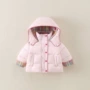 保暖冬季小女孩连帽棉服