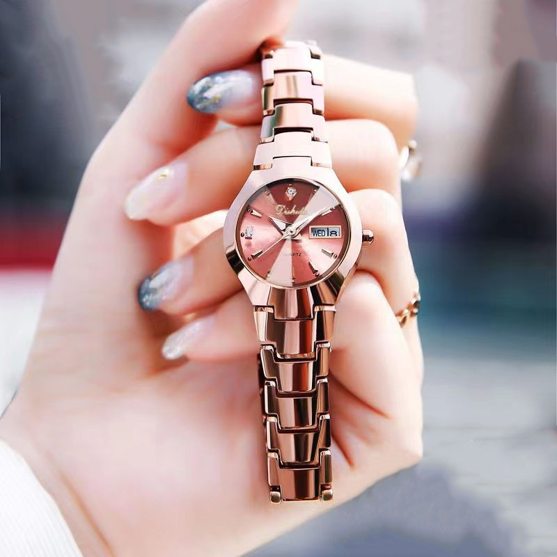 Di Shidu New Non-automatic Mechanical Watch Women's Luminous Waterproof Temperament Double Calendar Women's Watch Shake Tone Explosions