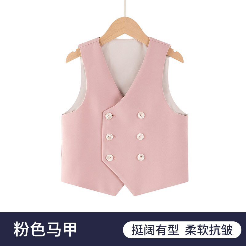 Trajes infantiles chaleco set otoño nuevo estilo británico chico anfitrión de aniversario piano show set