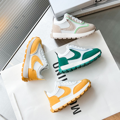  Autumn New Children's Forrest Gump Shoes Mesh Breathable Boys and Girls Versatile Internet Celebrity Dad Shoes Casual Sports Shoes