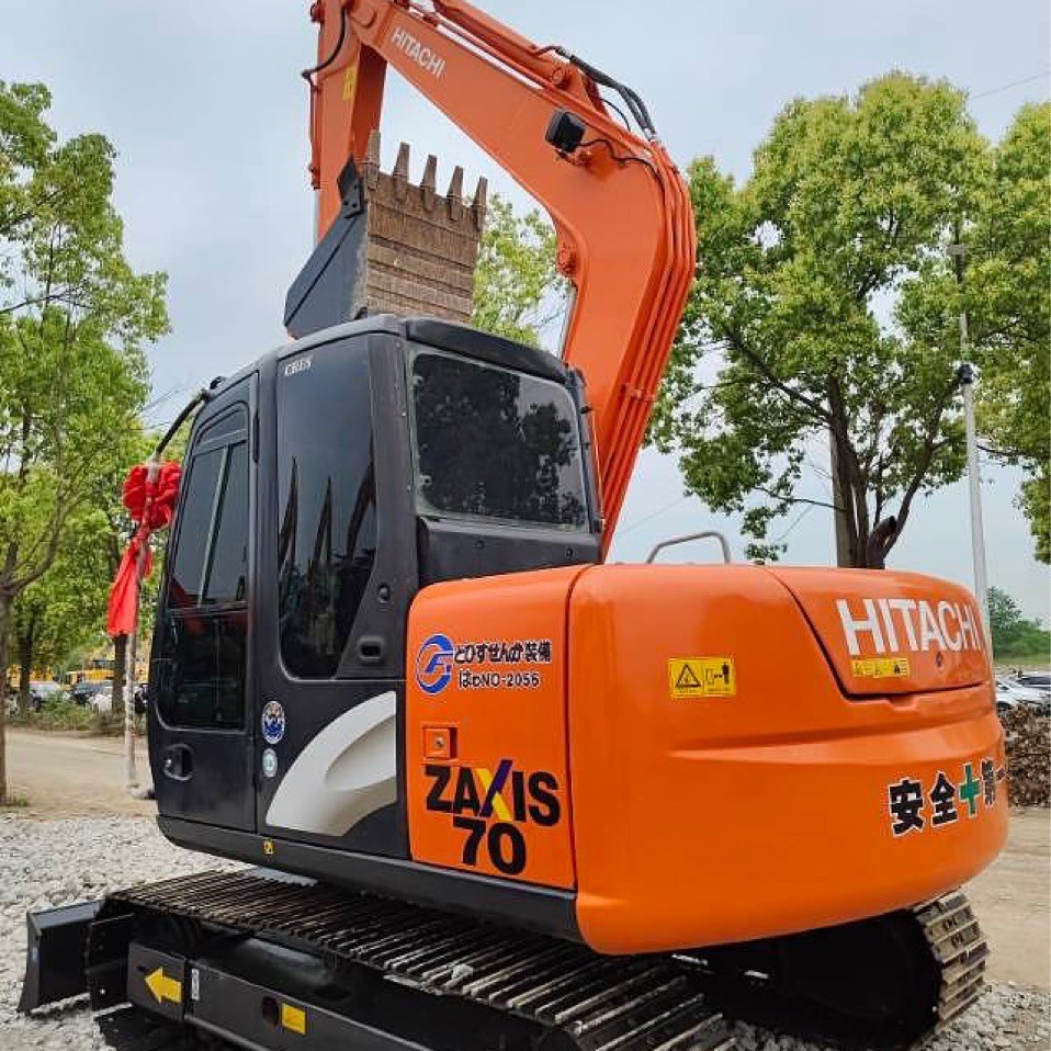 Guangdong Guangzhou exportación línea de compra de segunda mano Hitachi 70 75 80 95 excavadora a bajo precio