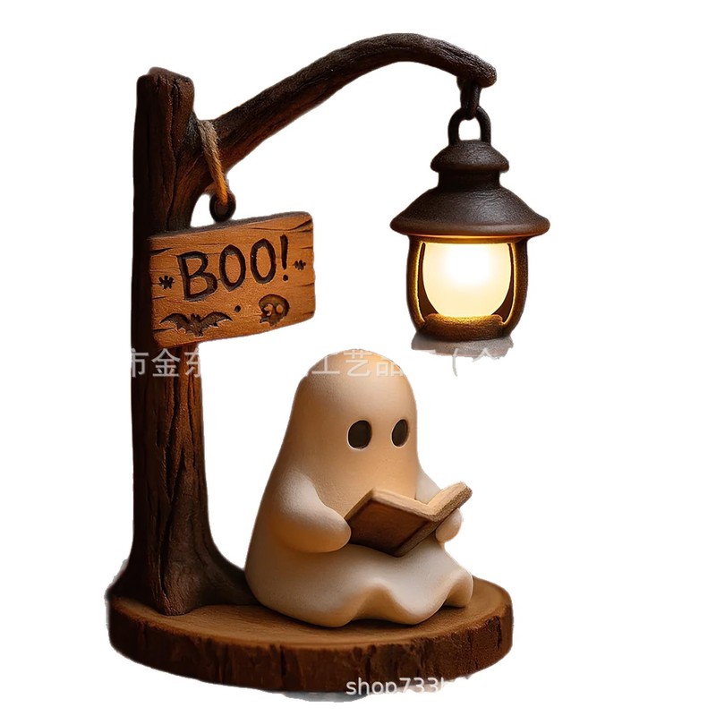 Cute Ghost Reading Lantern 可爱鬼魂阅读灯 万圣节暖光小夜灯|undefined