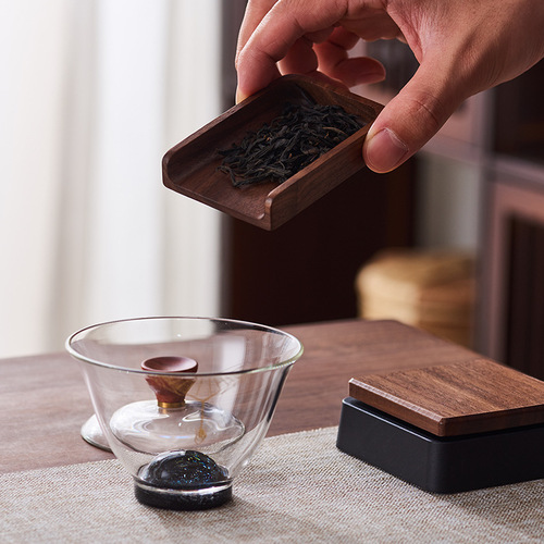 Solid wood small tea scale tea electronic scale Pu'er tea weighing tea device special gram scale for measuring tea household coffee bean scale