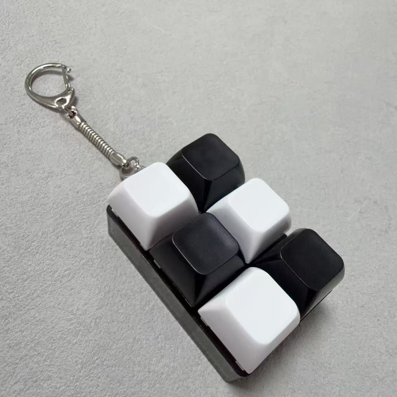 Double row six buttons-black transparent shell-black and white cap
