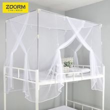 新款大学生寝室侧开门特密0.9m上铺下铺1.2米单人床老式白色蚊帐