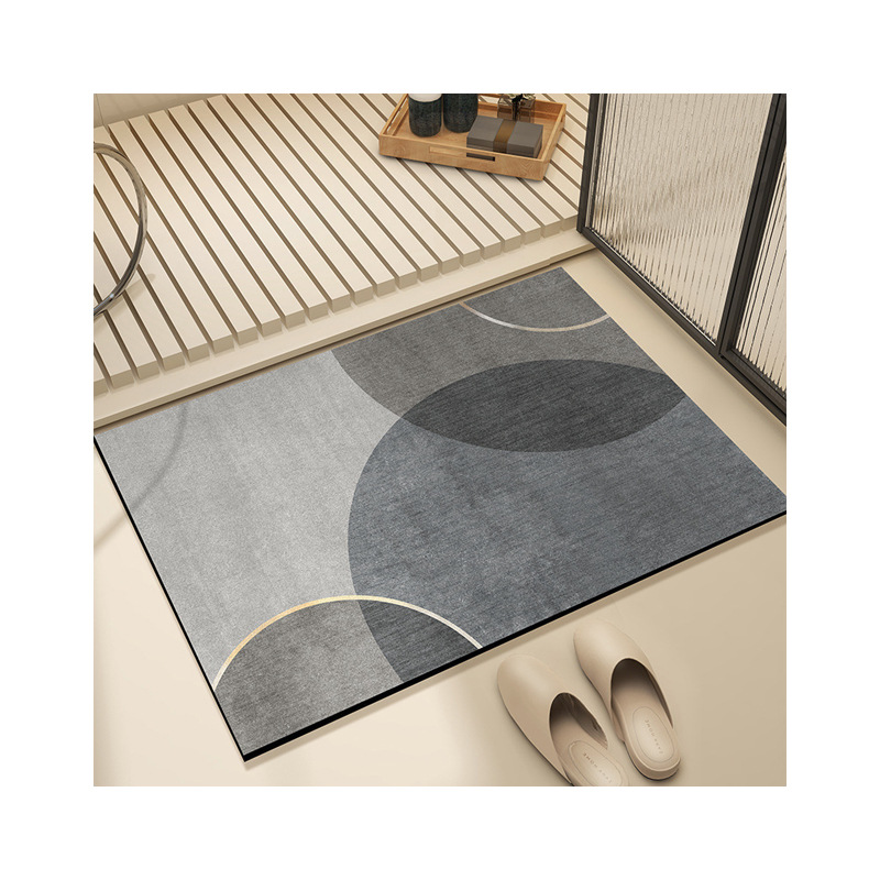 Alfombra de baño de lujo ligera de alta calidad, puerta de baño absorbente de agua resistente al desgaste antideslizante alfombra de barro de diatomas doméstica