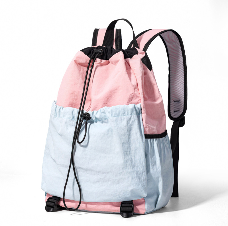 ファッショナブルな巾着バドミントンラケットバッグ、軽量アウトドア登山バッグ、大容量日本製コントラストカラーカジュアルスポーツバックパック|undefined